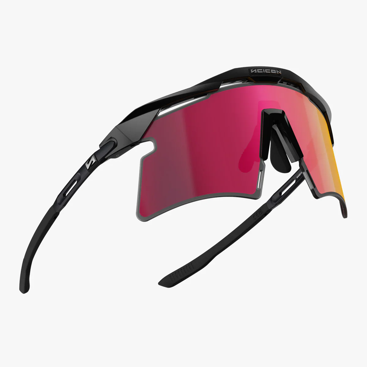 SCICON AEROSHADE 2.0 TITANIUM Brille Schwarz Matt Multimirror Glas Sunburts + Pink - Image 4