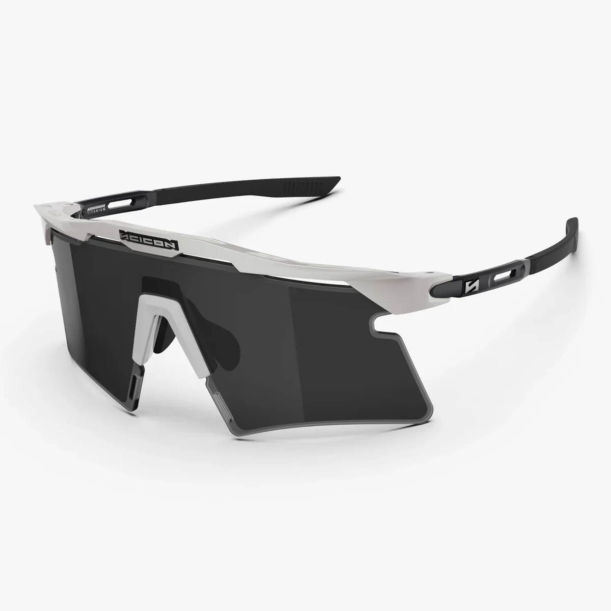 SCICON AEROSHADE 2.0 TITANIUM Brille Weiß Metal Glas Smoke Black + Pink