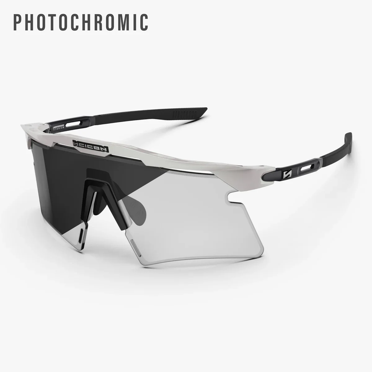 SCICON AEROSHADE 2.0 TITANIUM Brille Weiß Metal Photochromatische Gläser Grey