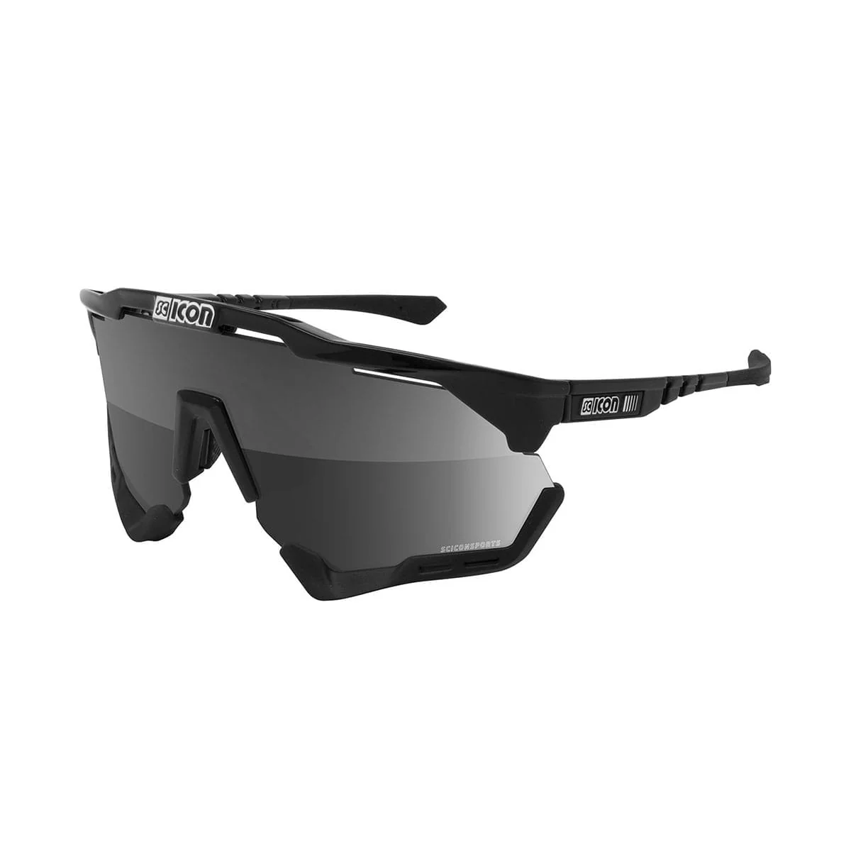 SCICON AEROSHADE XL Brille Schwarz Iridium Silber