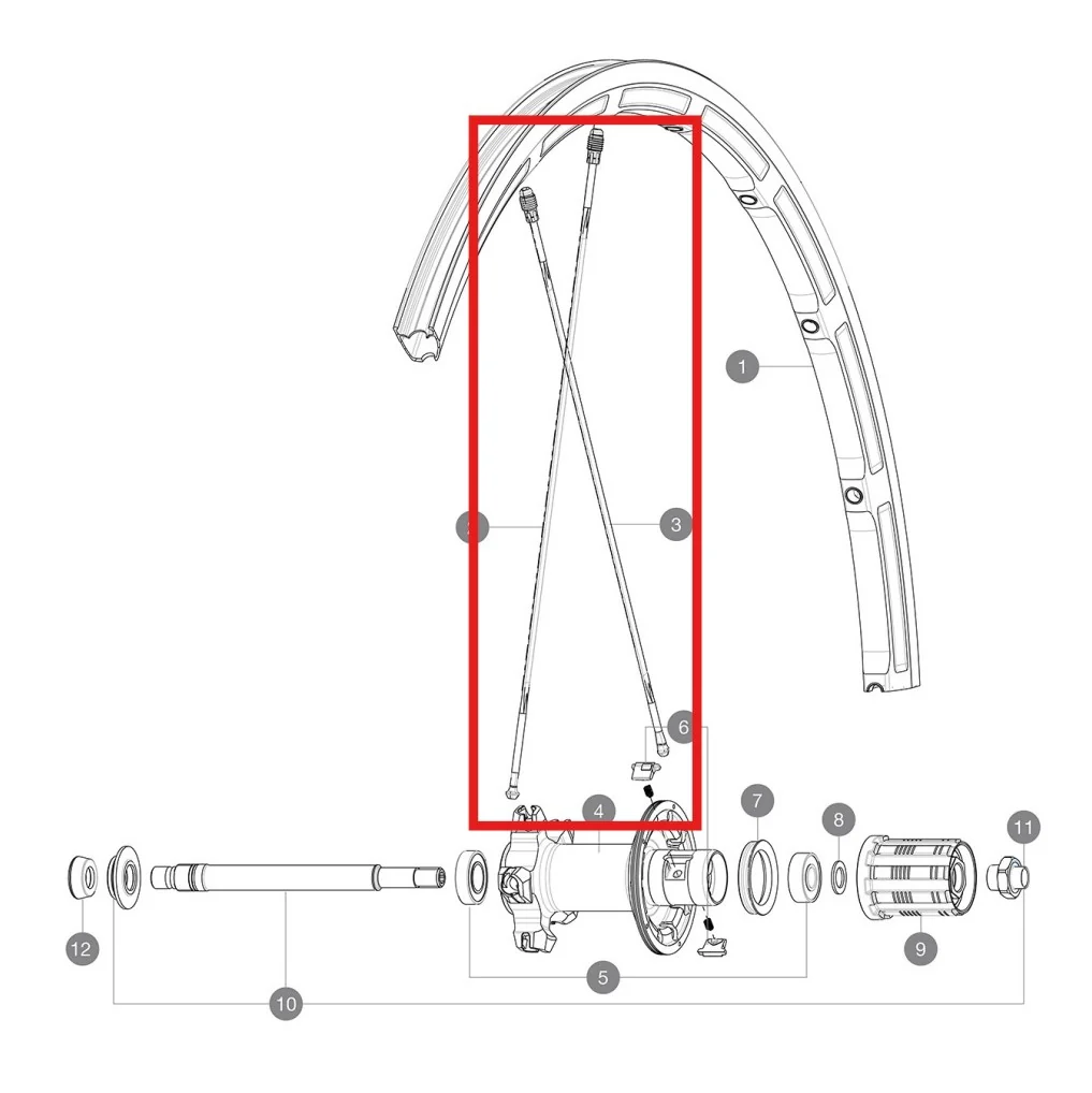 Set 10 Speichen Ar MAVIC KSYRIUM SLS 298.5mm Muttern M7/7