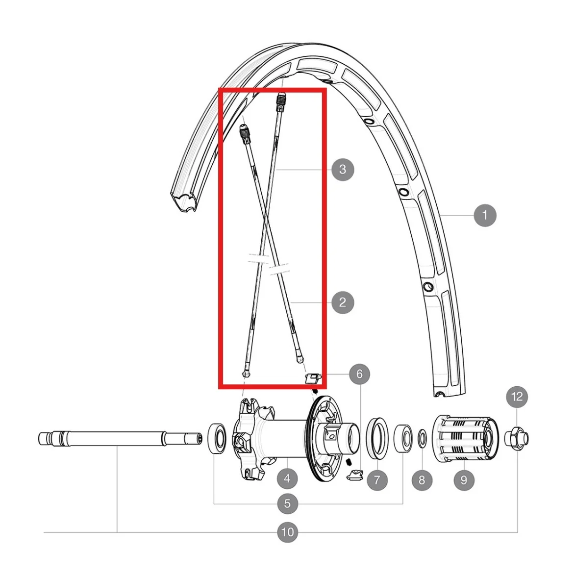 Set 10 Speichen Ar MAVIC KSYRIUM PRO 275mm Muttern M7/7