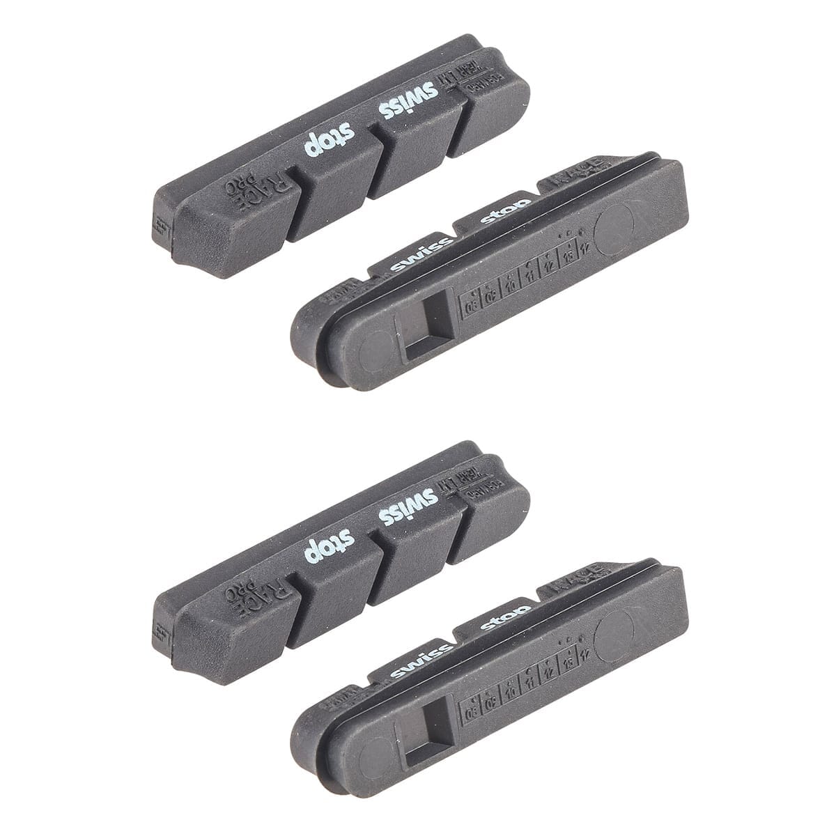 Set 4 Kufen SWISS STOP CAMPAGNOLO RACE PRO Schwarz Aluminium