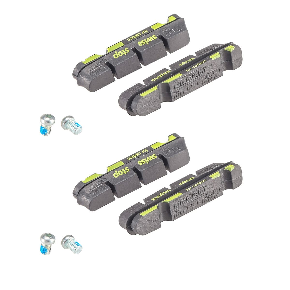 Set 4 SWISS STOP FLASH Schlittschuhe Schwarz Carbon