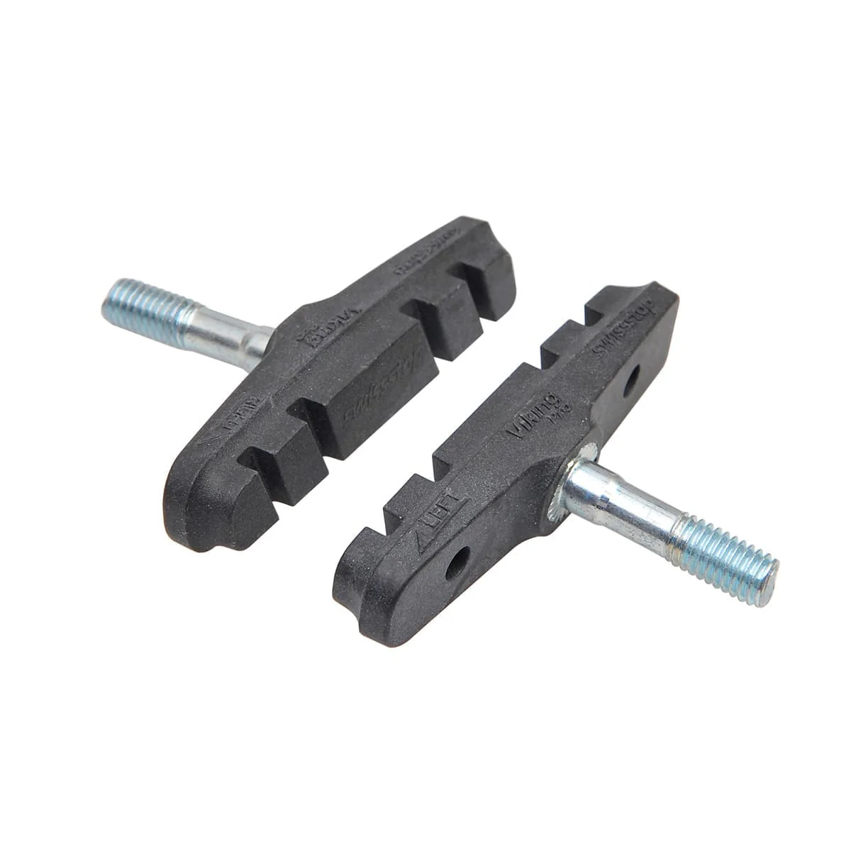 Set mit 2 Kufenhaltern SWISS STOP VIKING Schwarz Aluminium