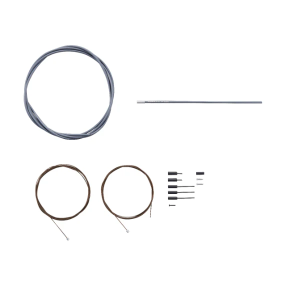 SHIMANO DURA-ACE 9100 Polymer Umwerfer Kabel- und Hüllen-Set Grau - Image 2