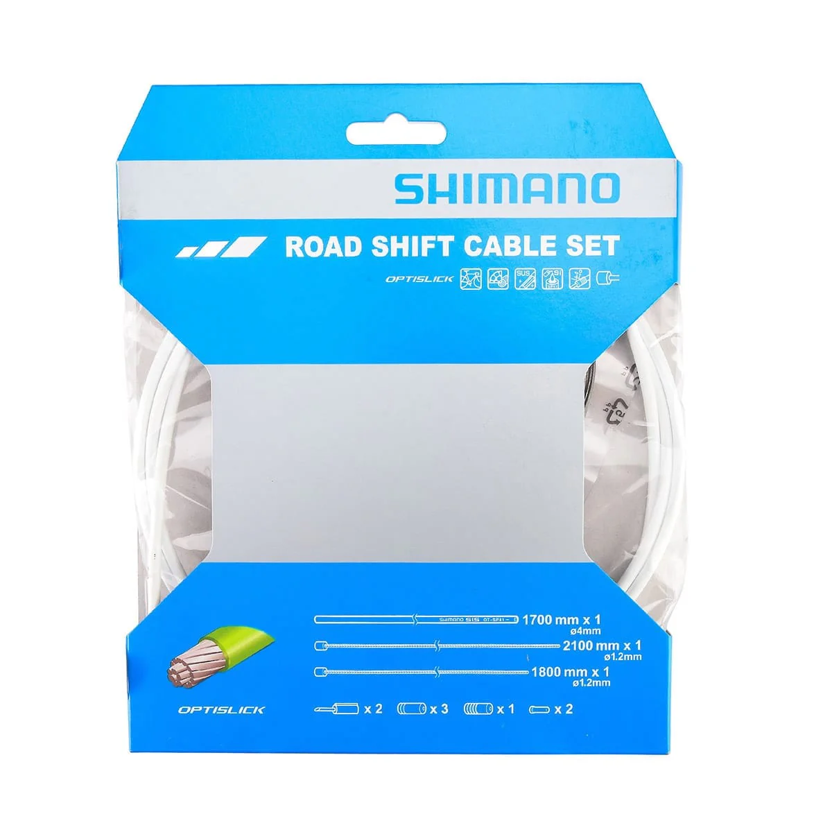 SHIMANO OPTISLIK Umwerfer Kabel- und Hüllen-Set Weiß