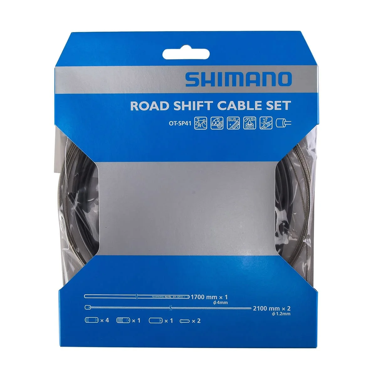SHIMANO SP41 Inox Schaltwerk Kabel- und Hüllen-Set