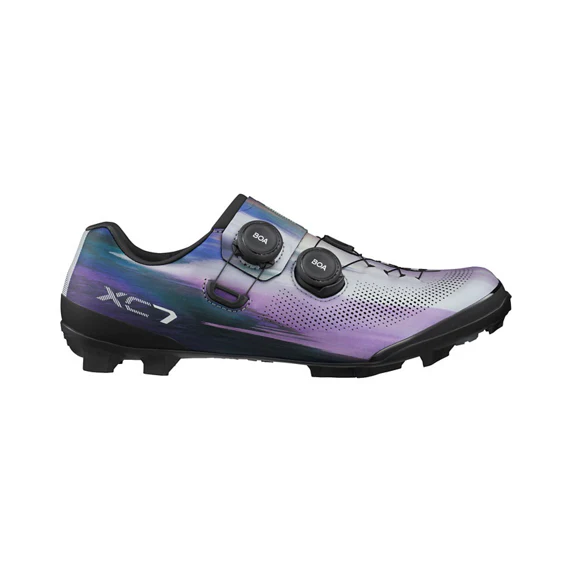 SHIMANO XC703 Butterfly MTB-Schuhe Silber/Violett