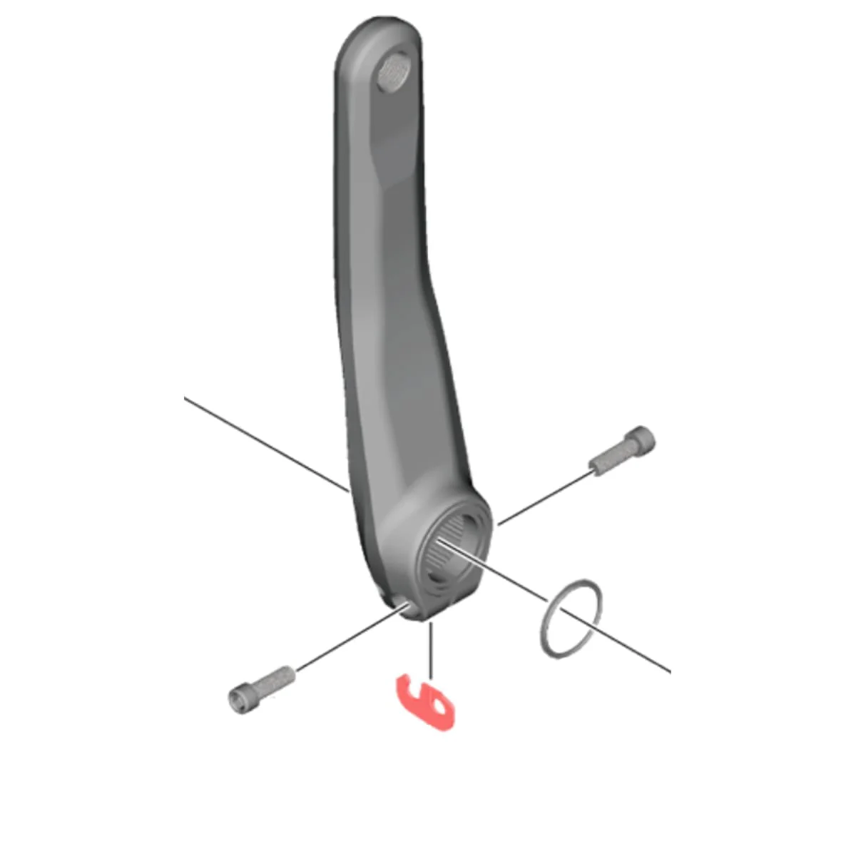 Sicherheitsplättchen für die linke Kurbel von SHIMANO FC-M580 Pedalen
