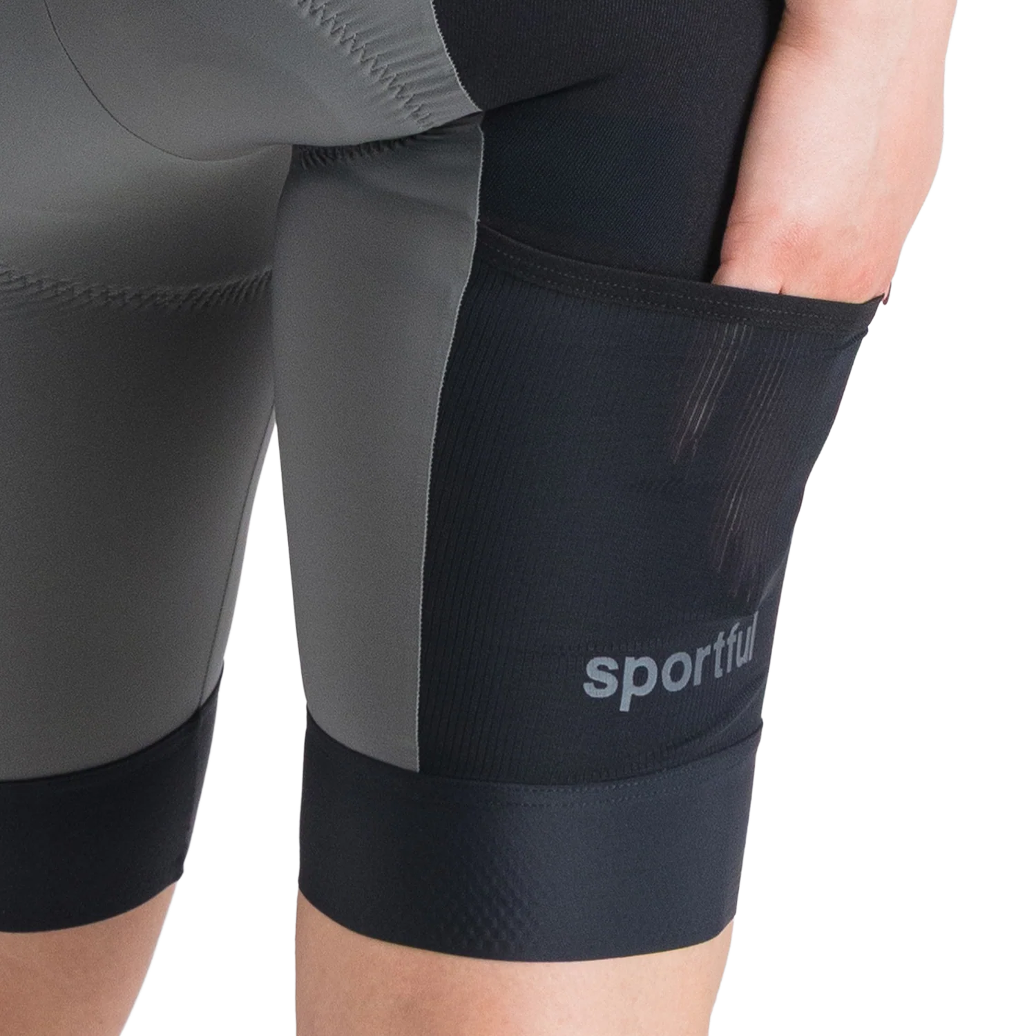 SPORTFUL SUPERGIARA 2 Damen Kurz Trägerhose Grau/Schwarz - Image 5