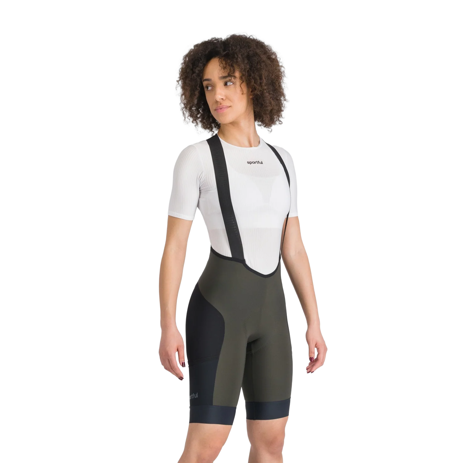 SPORTFUL SUPERGIARA 2 Damen Kurz Trägerhose Khaki/Schwarz - Image 2