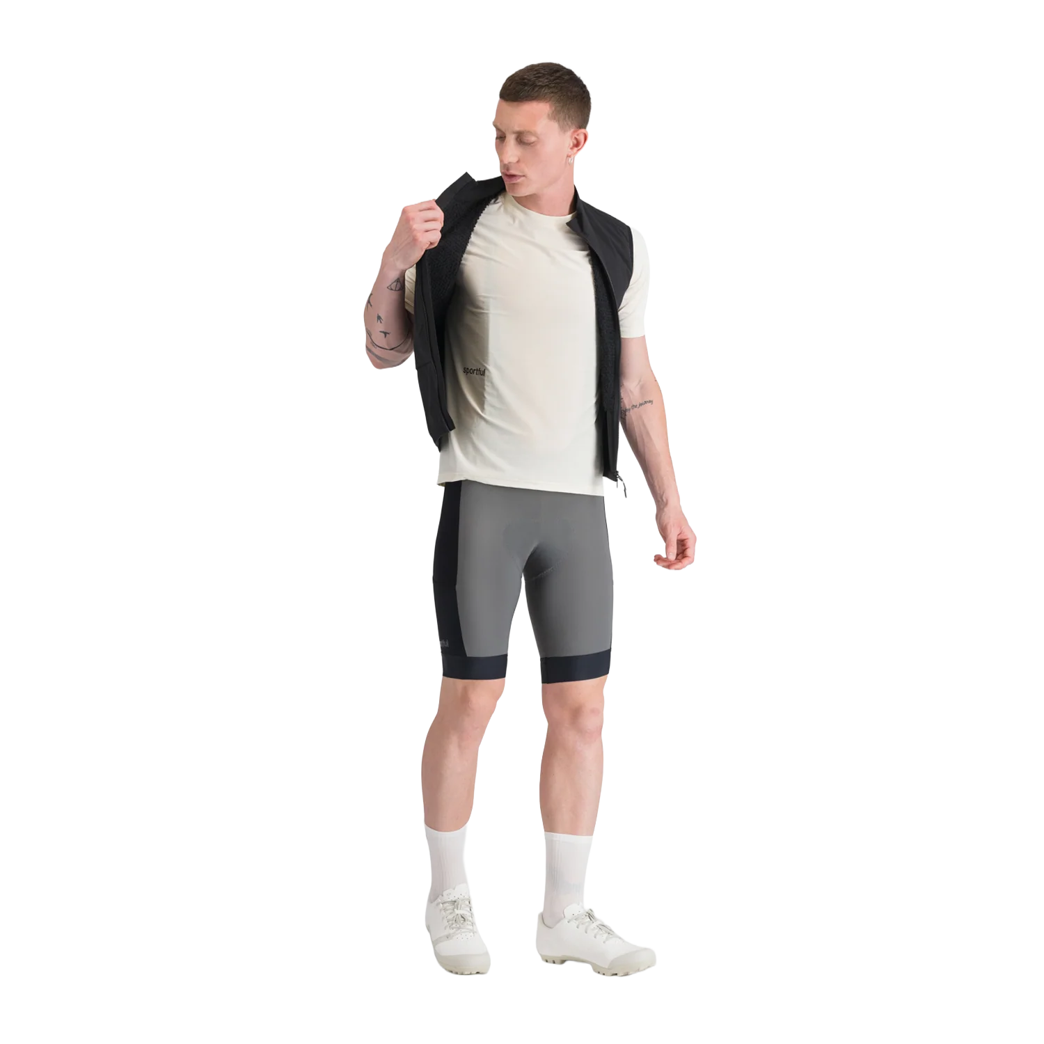 SPORTFUL SUPERGIARA 2 Kurze Trägerhose Grau/Schwarz