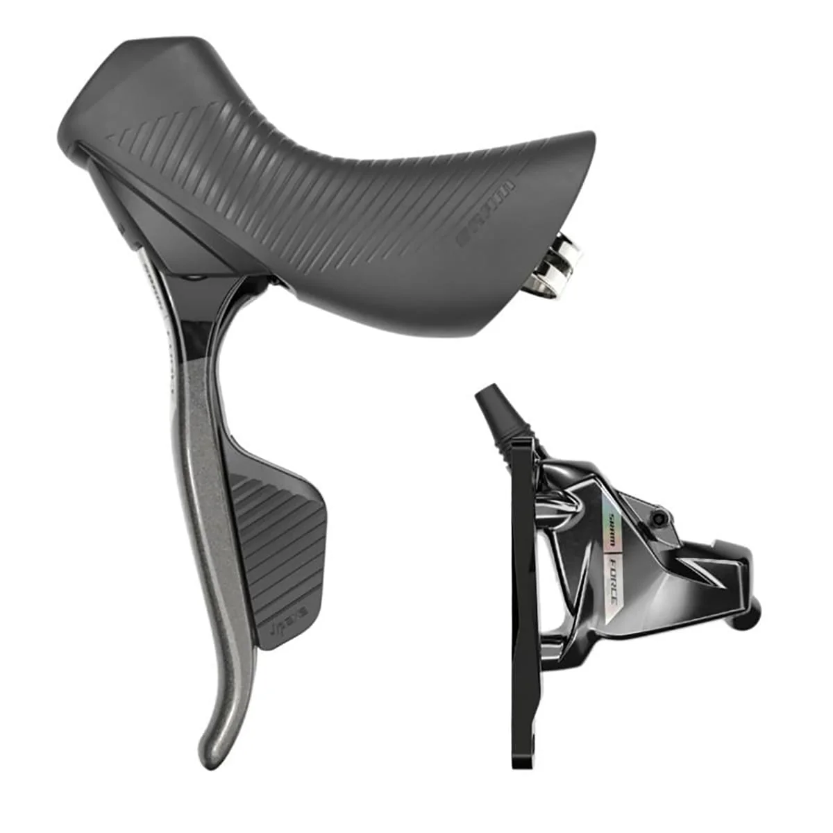 SRAM FORCE AXS D2 HRD Double Flat Mount Vorderer Bremssattel ohne Scheibe - Linker Hebel und Bremssattel - Image 2