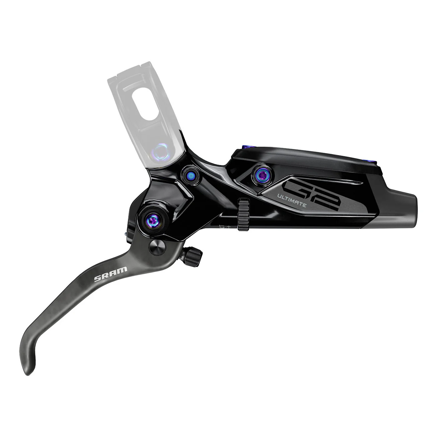 SRAM G2 Ultimate (A2) Vollständiger Hebel Schwarz Brillant Rainbow Schrauben #11.5018.052.011