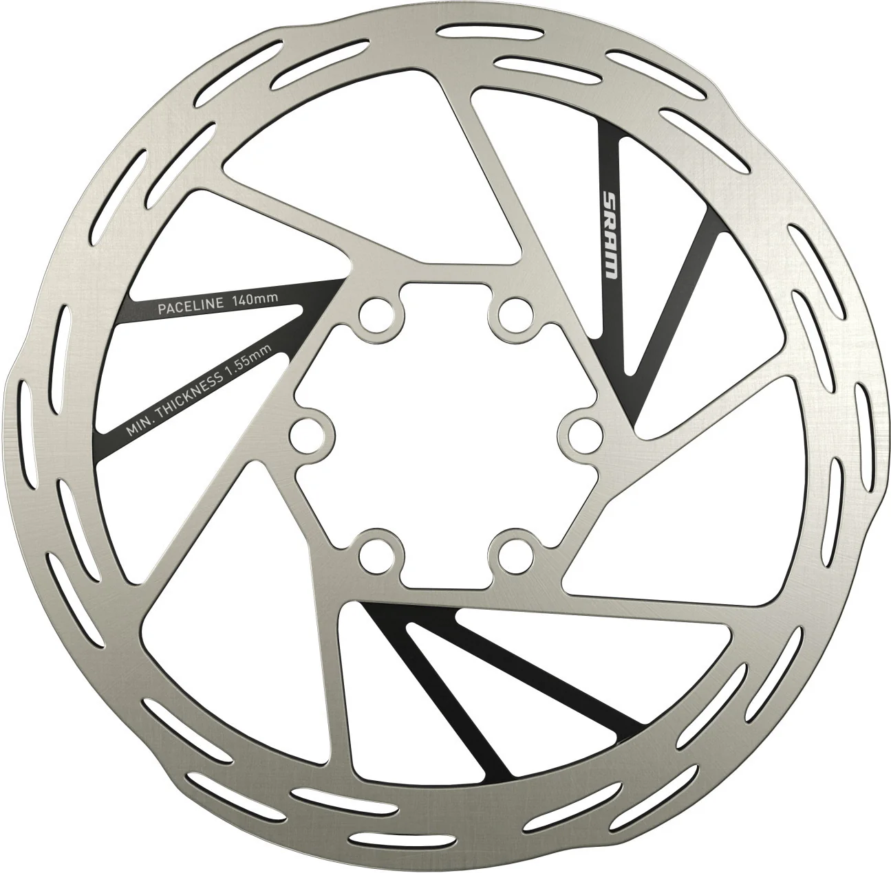 SRAM PACELINE 6-Loch-Scheibe, Silber/Schwarz