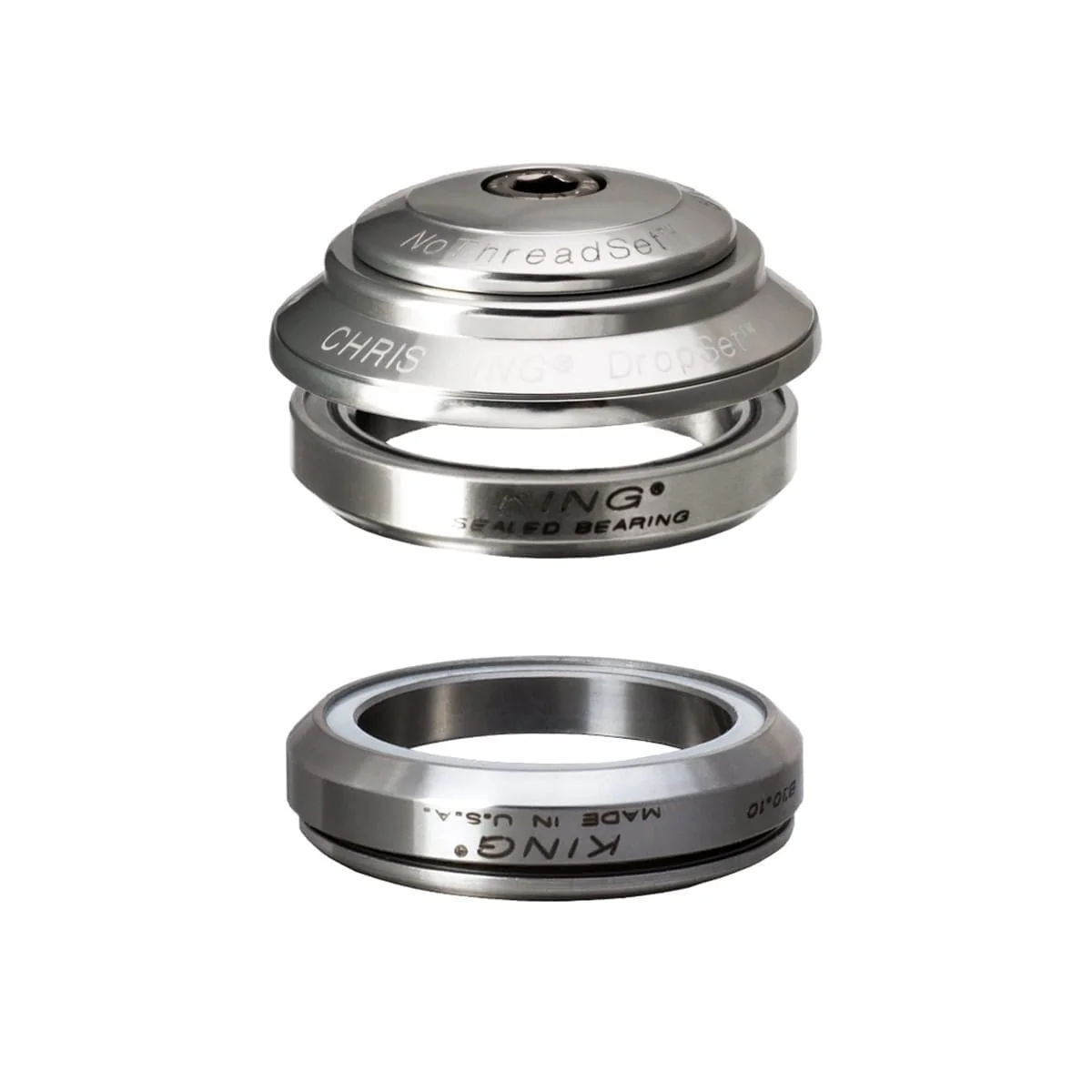 Steuersatz CHRIS KING DROPSET 4 1"1/8 IS42 45° Grau - Image 3