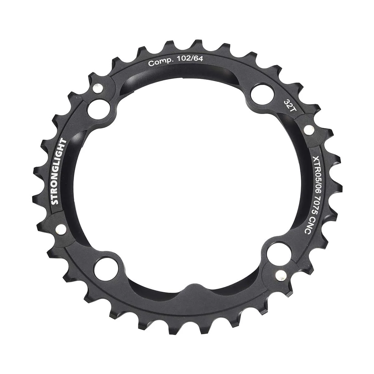 STRONGLIGHT ALU 7075 SHIMANO XTR M960 Zwischen-Kettenblatt 9-fach 4 Löcher 102mm