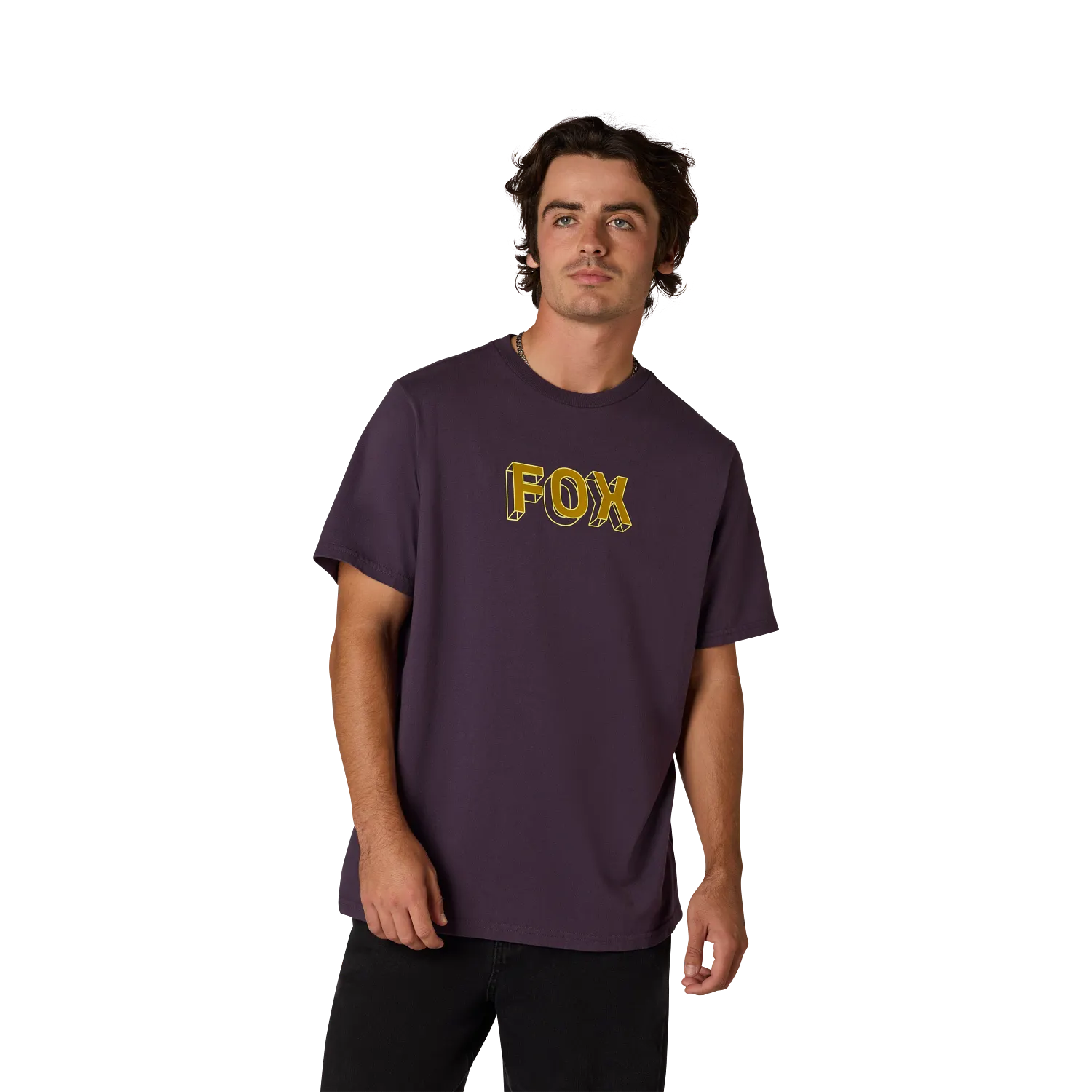 T-Shirt FOX IMAGE PRINT 195 ORIGINAL Kurzarm Violett Plum Perfect - Image 3