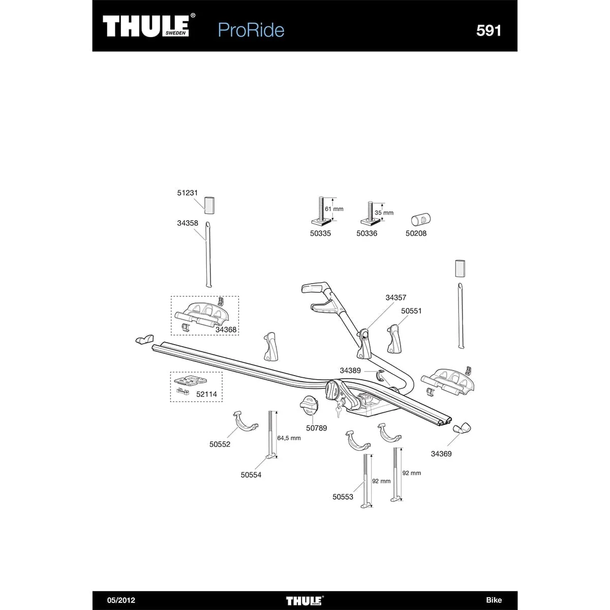 THULE-Radträger für Fahrradträger PRORIDE591 34368 - Image 2