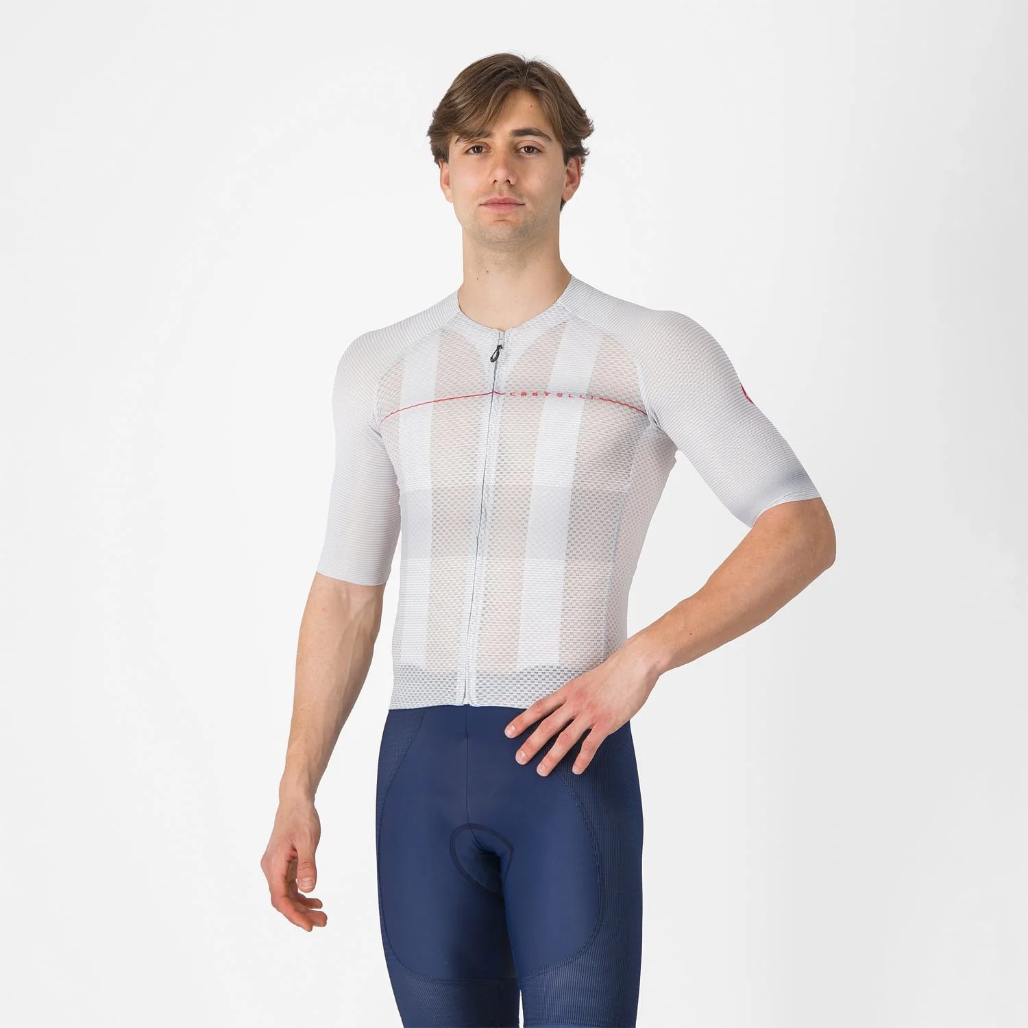 Trikot CASTELLI CLIMBER'S A/C Kurzarm Grau - Image 3