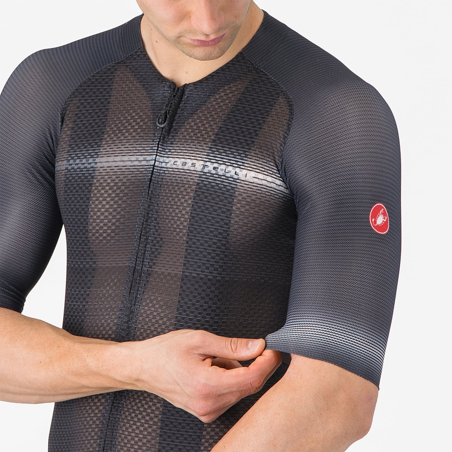 Trikot CASTELLI CLIMBER'S A/C Kurzarm Schwarz - Image 6