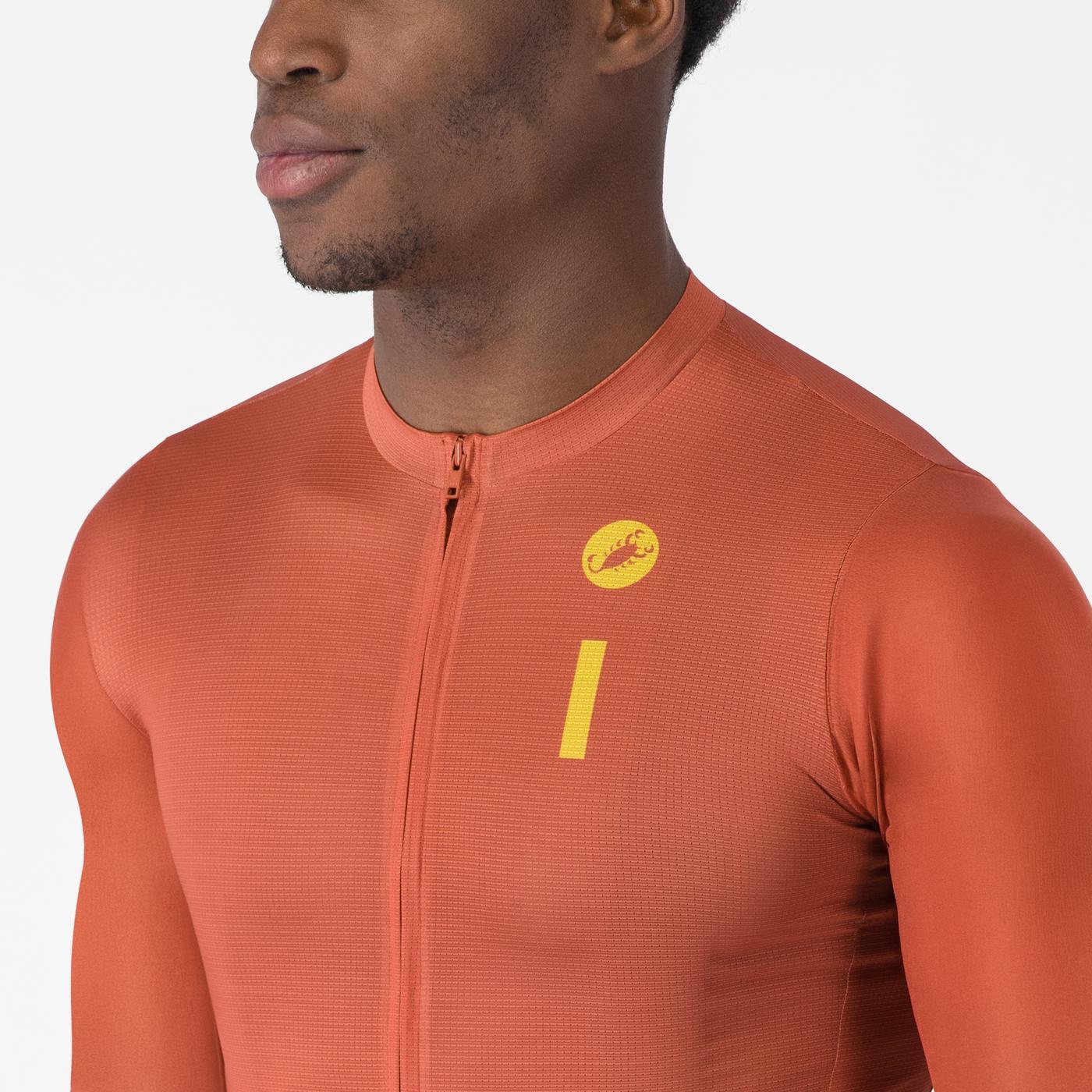 Trikot CASTELLI DRITTONE LOGO Kurzarm Paprika - Image 3