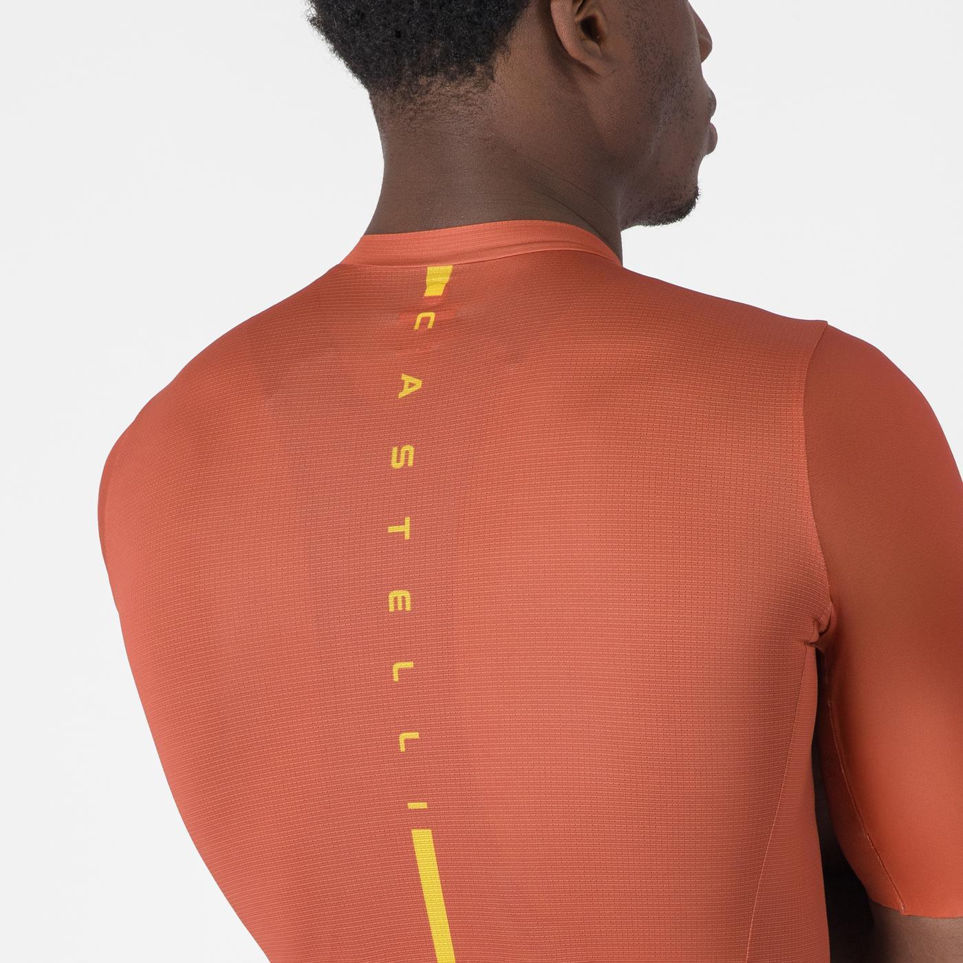 Trikot CASTELLI DRITTONE LOGO Kurzarm Paprika - Image 4