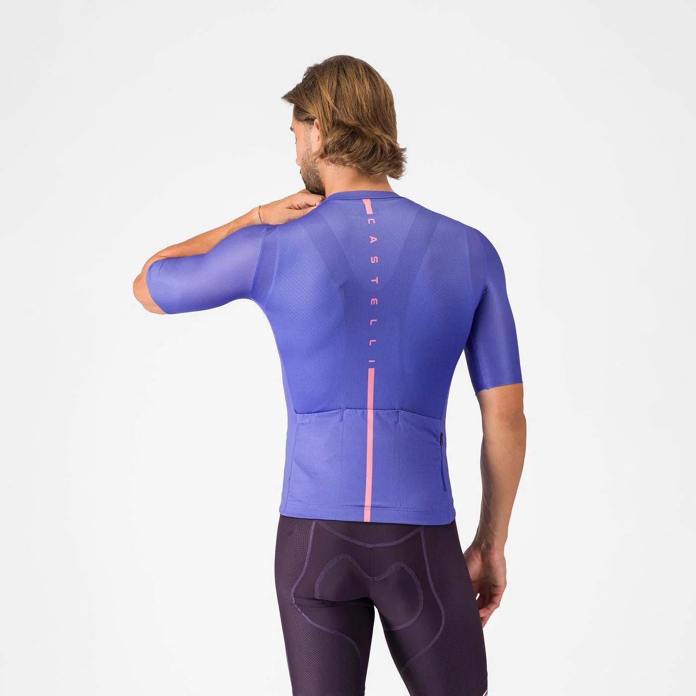 Trikot CASTELLI DRITTONE LOGO Kurzarm Violett - Image 2