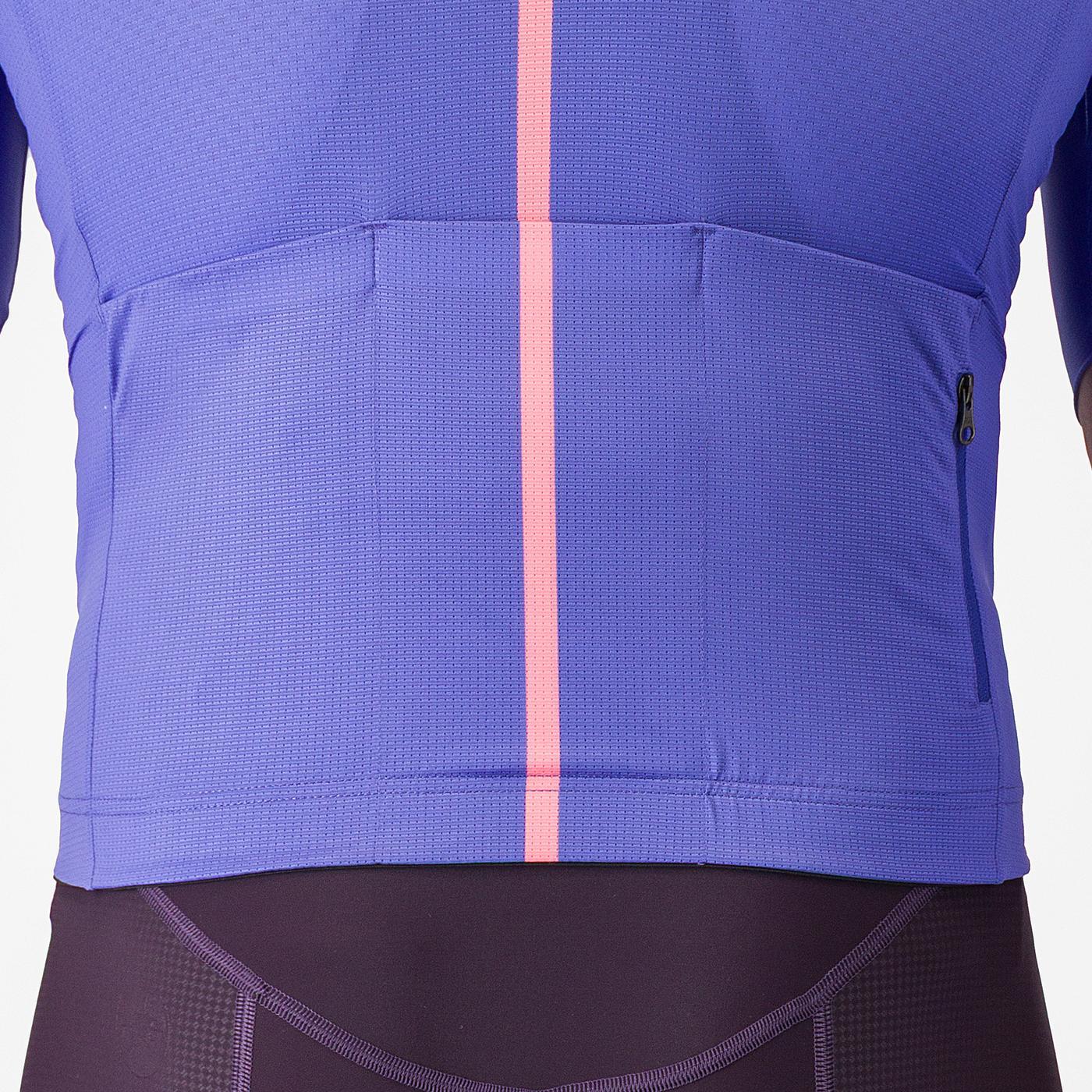 Trikot CASTELLI DRITTONE LOGO Kurzarm Violett - Image 4