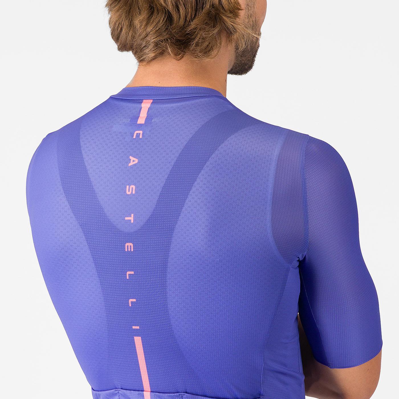 Trikot CASTELLI DRITTONE LOGO Kurzarm Violett - Image 6