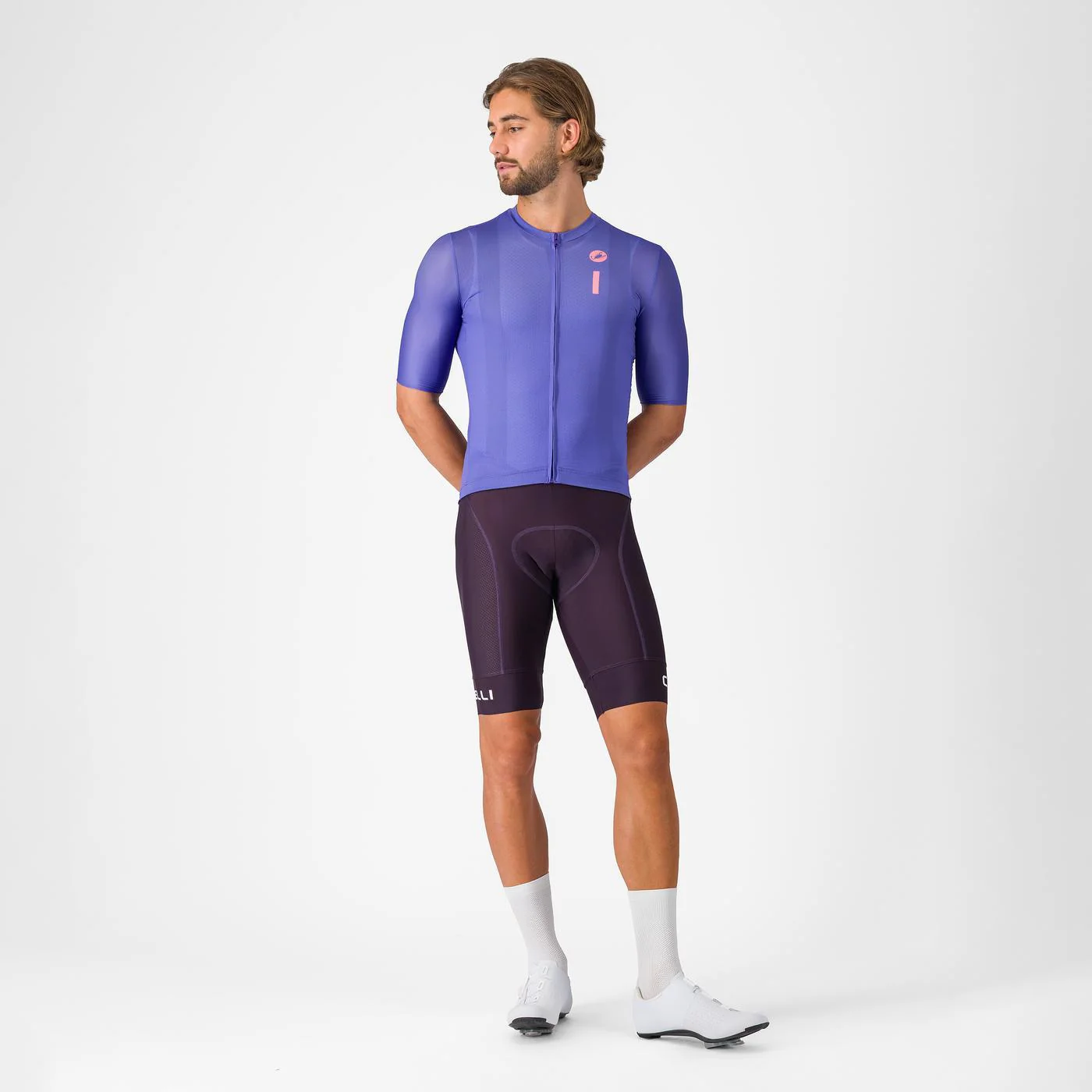 Trikot CASTELLI DRITTONE LOGO Kurzarm Violett - Image 9