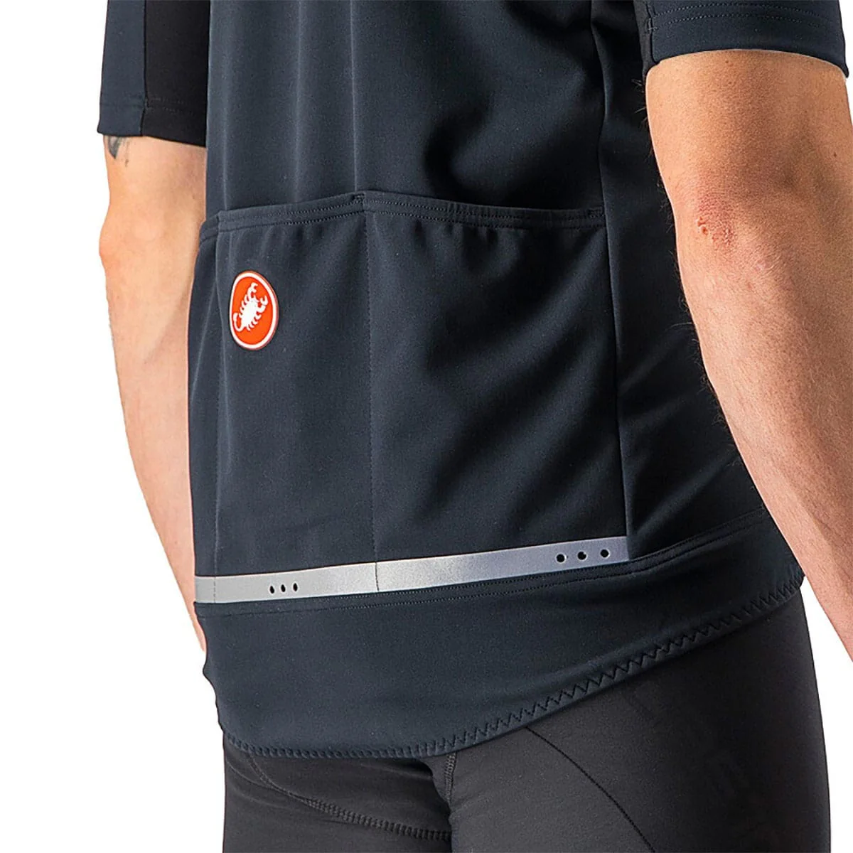 Trikot CASTELLI GABBA ROS 2 Kurzarm Schwarz/Schwarz Reflex - Image 3