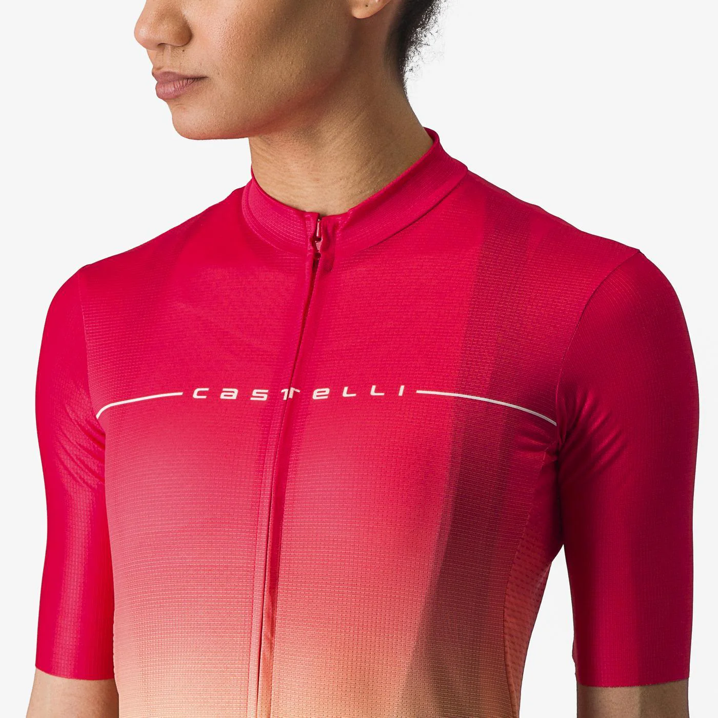 CASTELLI SALITA Damen Trikot Kurzarm Rosa/Orange - Image 6