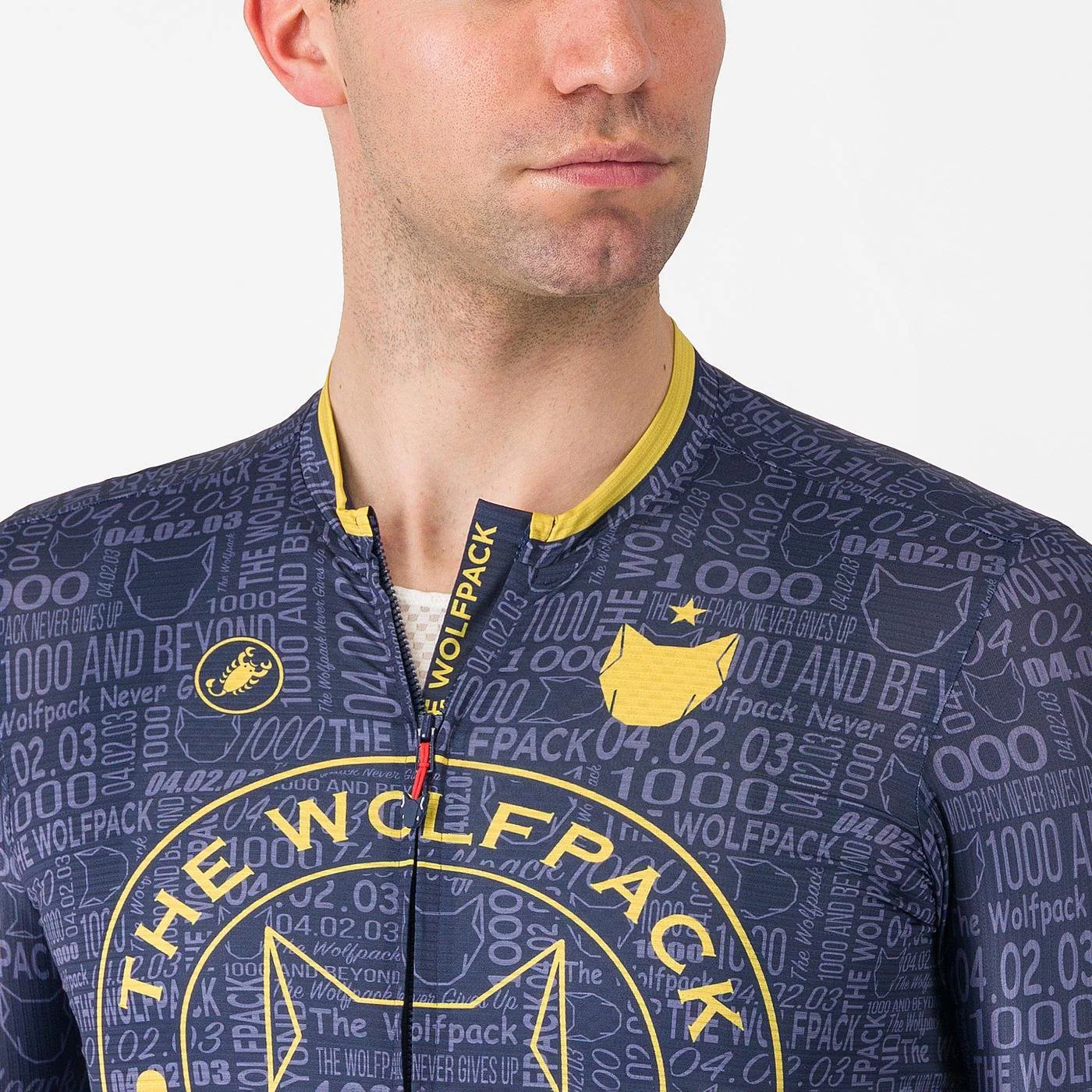 Trikot CASTELLI WOLFPACK 1000 VICTORY Kurzarm Marine - Image 3