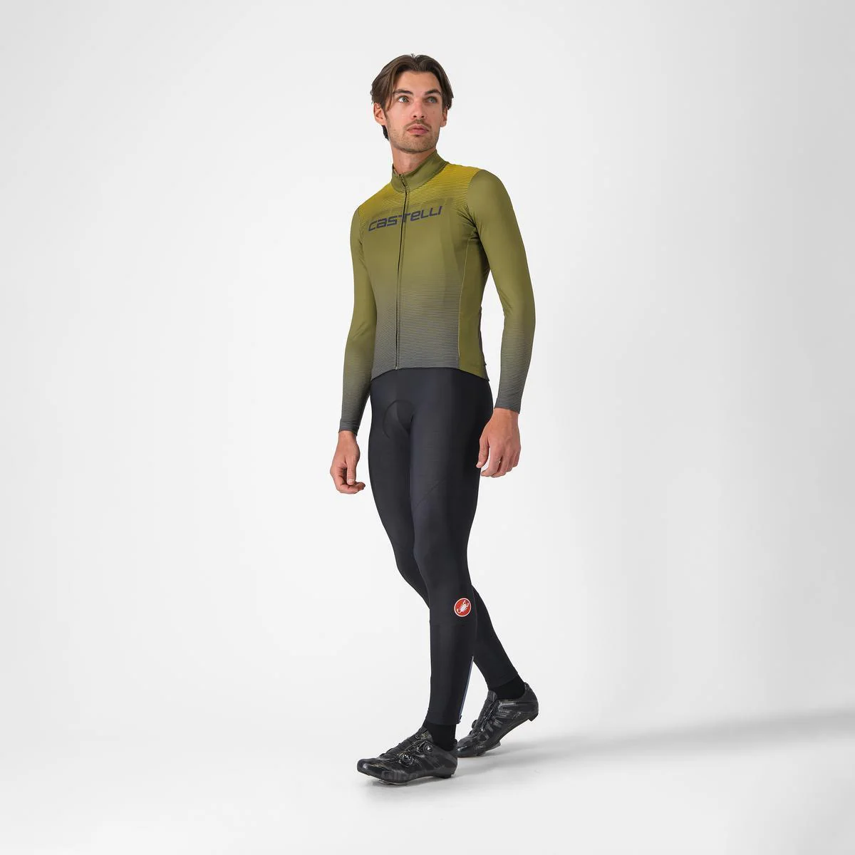 Trikot CASTELLLI APICE THERMAL Langarm Blau/Mango Mojito - Image 6