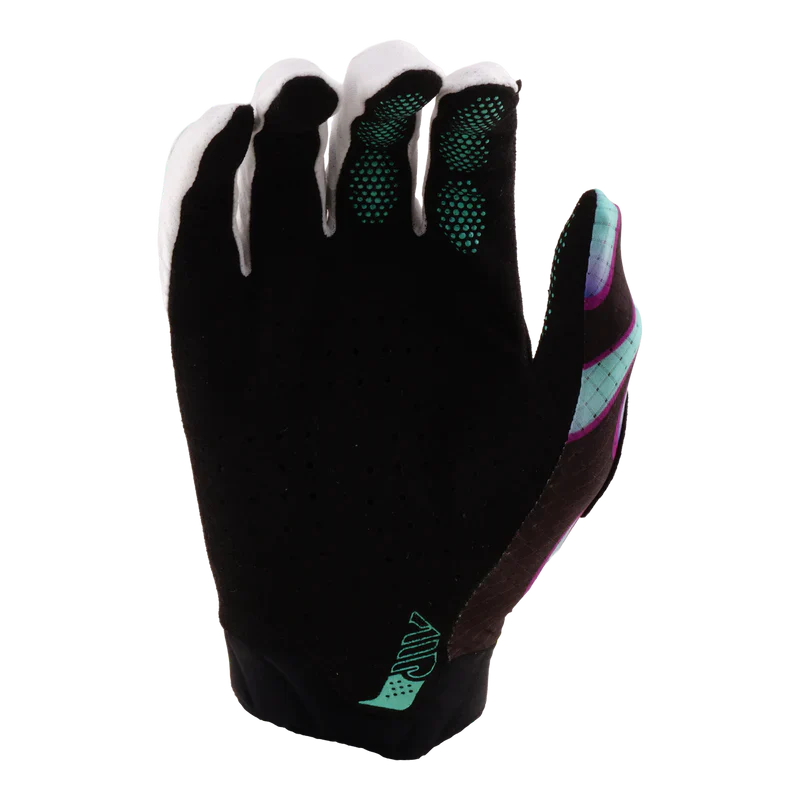 TROY LEE DESIGNS AIR OVERSPRAY Junior Handschuhe Schwarz/Real Teal - Image 2