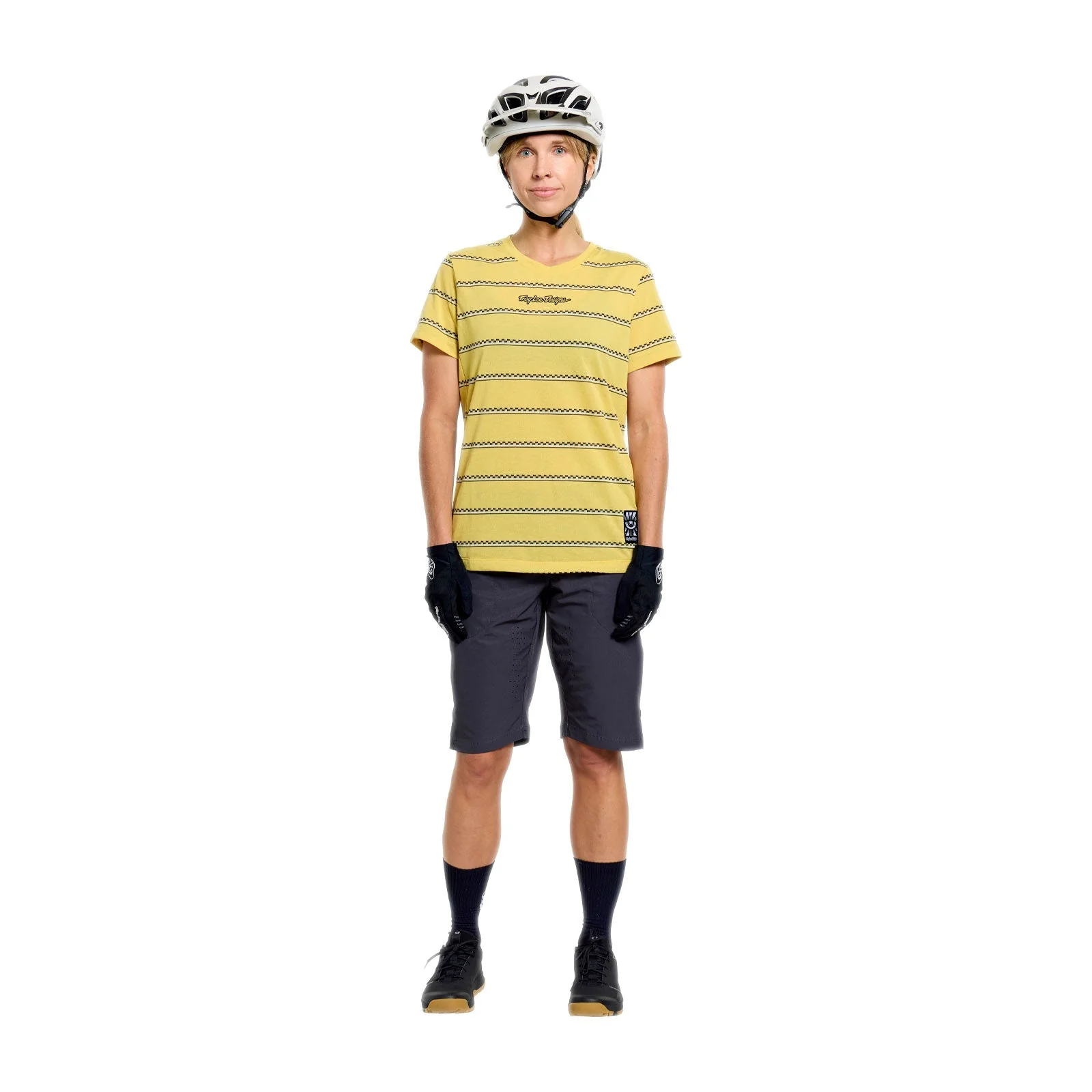 TROY LEE DESIGNS LILIUM RIDE CHECKED OUT Damen Kurzarm Trikot Gelb - Image 10
