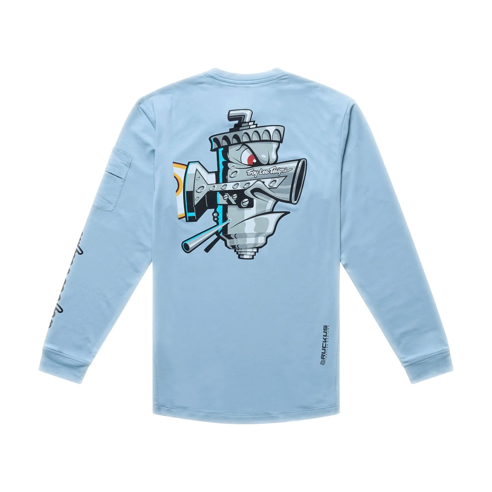 TROY LEE DESIGNS RUCKUS RIDE CARBS Junior Langarm Trikot Blau - Image 2