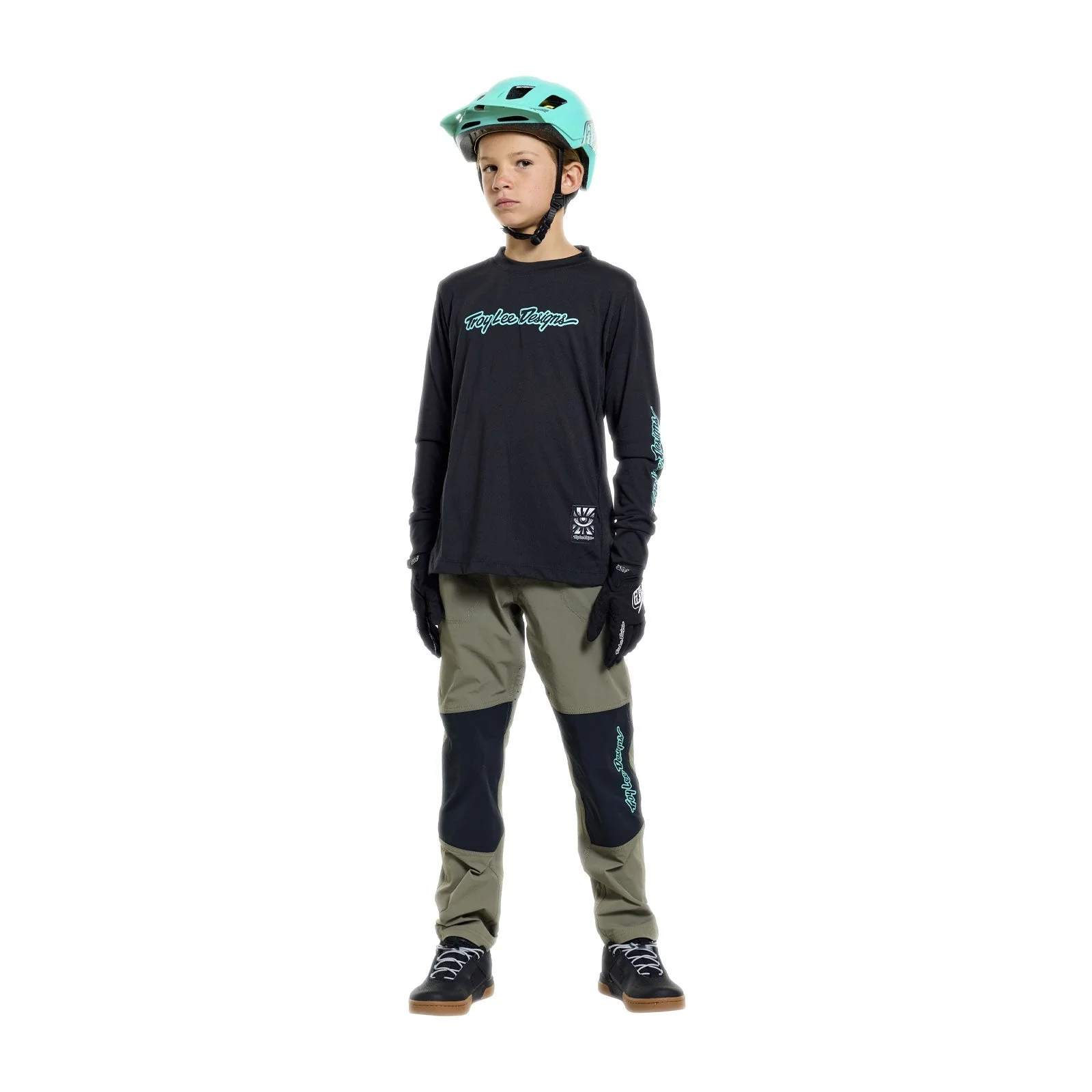 TROY LEE DESIGNS SKYLINE RIDE SIGNATURE Junior Langarm Trikot Schwarz/Grün - Image 3