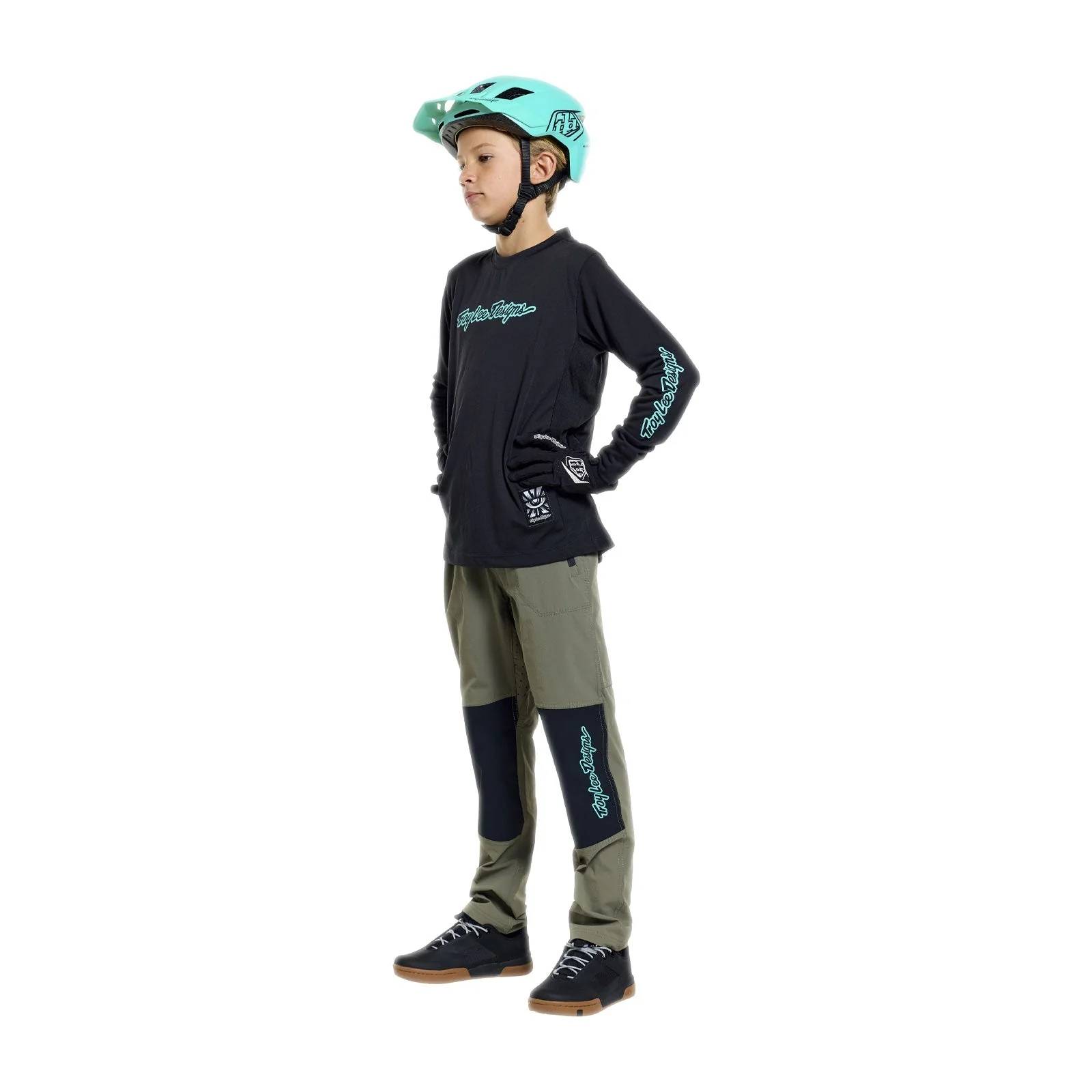 TROY LEE DESIGNS SKYLINE RIDE SIGNATURE Junior Langarm Trikot Schwarz/Grün - Image 4
