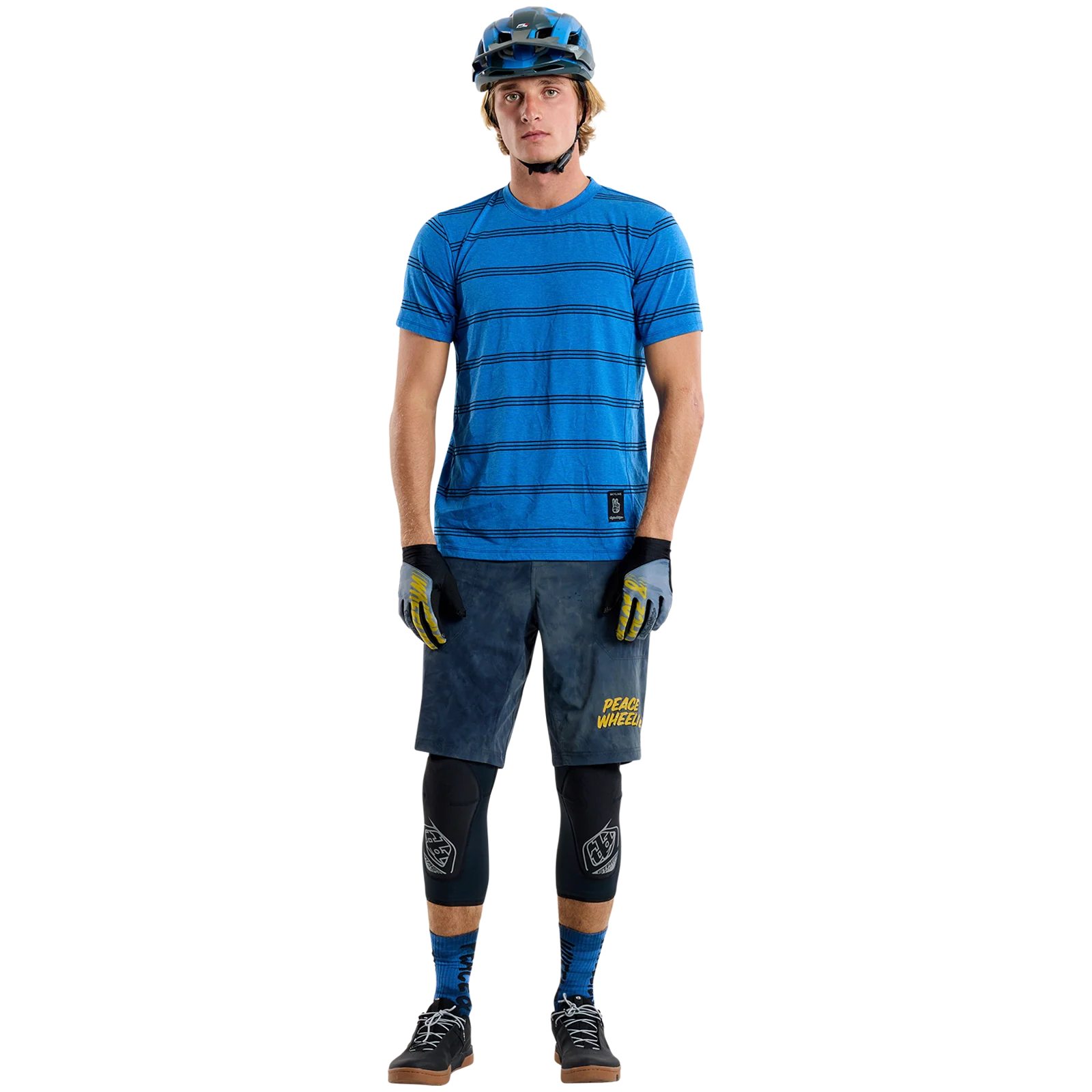 TROY LEE DESIGNS SKYLINE RIDE TEE WASH OUT Trikot Kurzarm Blau - Image 4