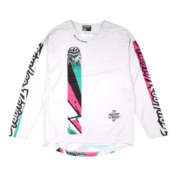 TROY LEE DESIGNS SPRINT FULL PULL Junior Langarm Trikot Weiß