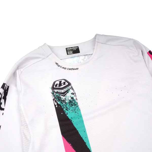 TROY LEE DESIGNS SPRINT FULL PULL Junior Langarm Trikot Weiß - Image 3