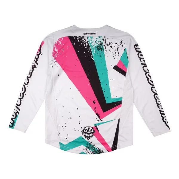 TROY LEE DESIGNS SPRINT FULL PULL Junior Langarm Trikot Weiß - Image 5