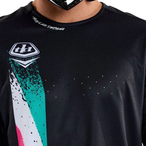 TROY LEE DESIGNS SPRINT FULL PULL Langarmtrikot Schwarz - Image 14