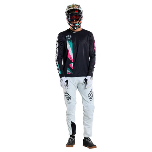 TROY LEE DESIGNS SPRINT FULL PULL Langarmtrikot Schwarz - Image 7