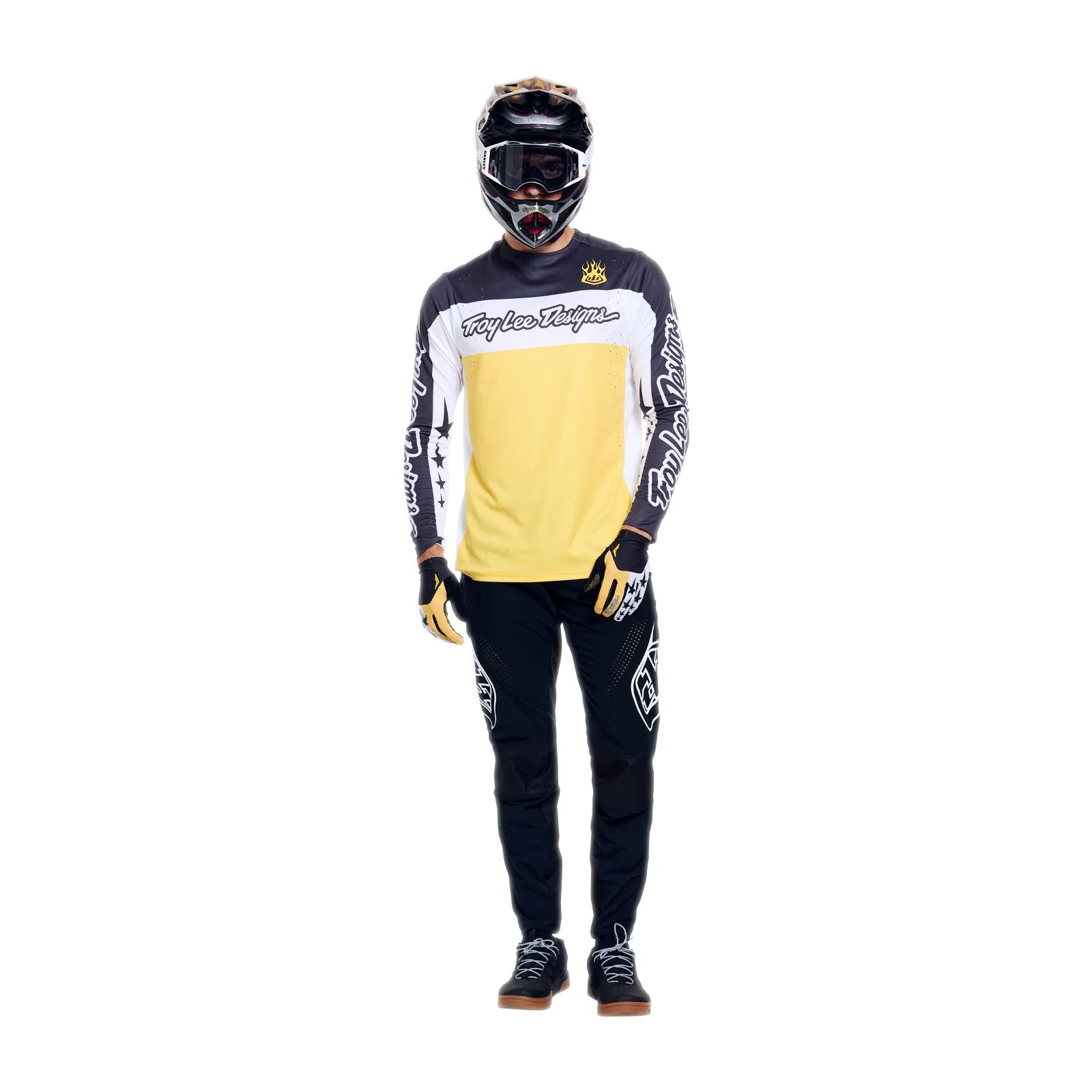 TROY LEE DESIGNS SPRINT PRO YO MOTO Trikot Langarm Schwarz/Gelb - Image 3