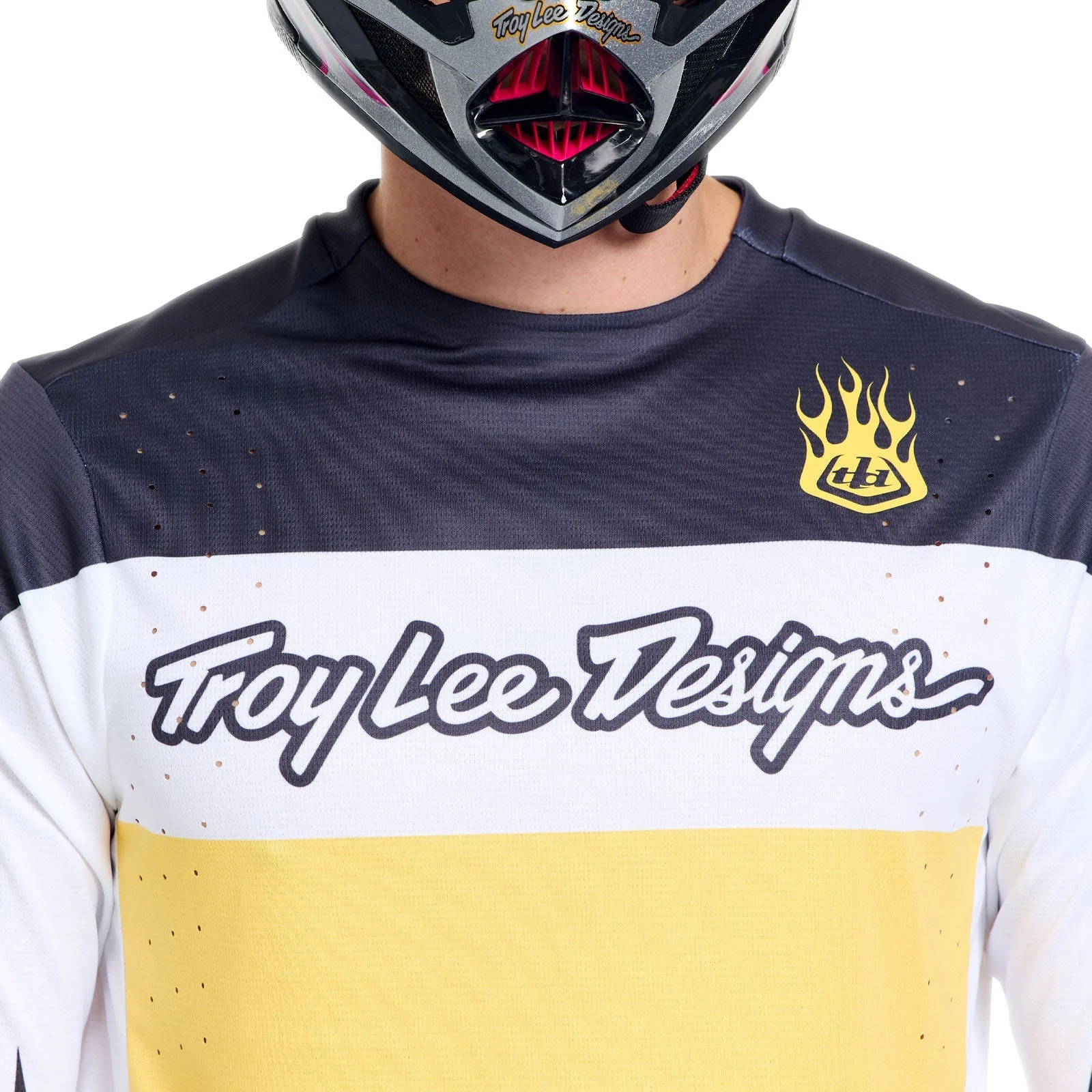 TROY LEE DESIGNS SPRINT PRO YO MOTO Trikot Langarm Schwarz/Gelb - Image 8