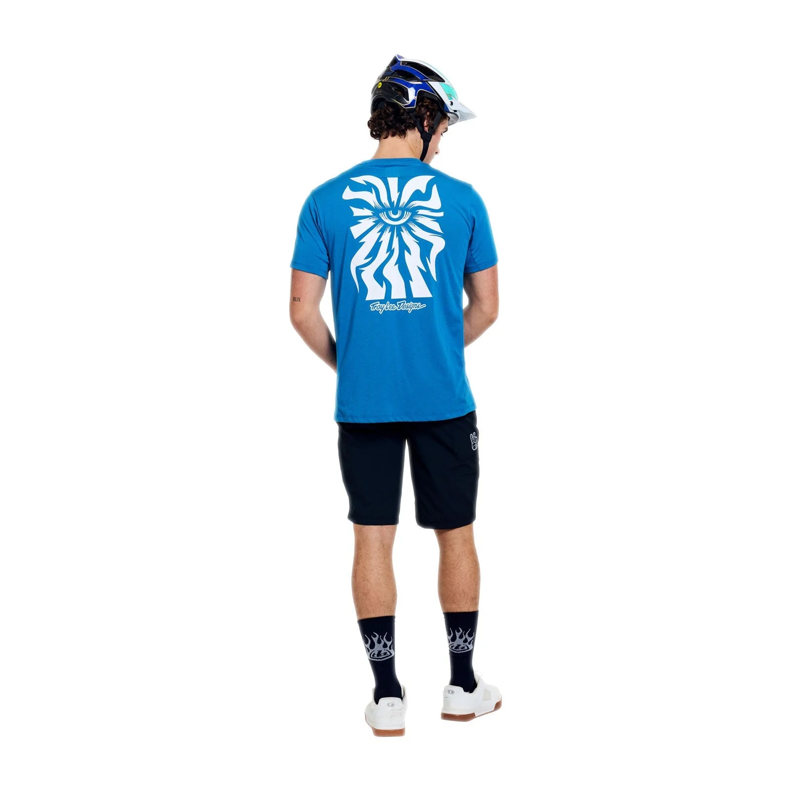 TROY LEE DESIGNS SKYLINE RIDE ONE EYE AERO Trikot Kurzarm Blau - Image 4